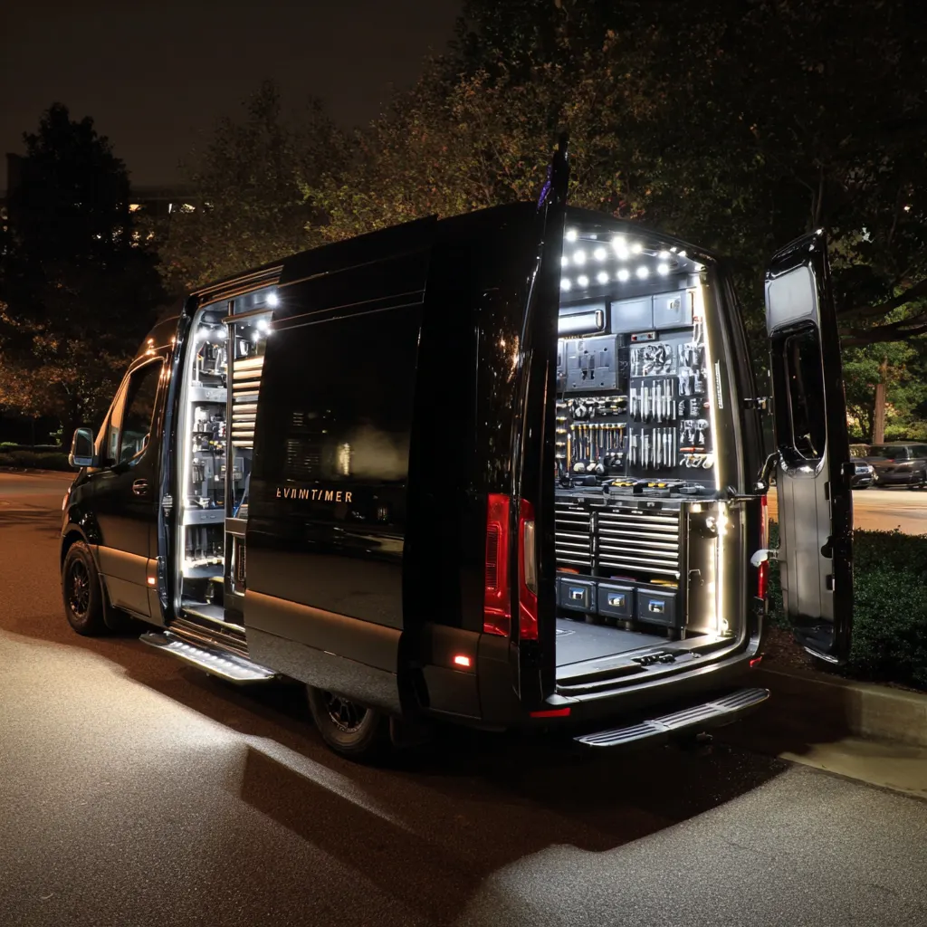 Fort Worth mobile locksmith van fully equipped for emergency car key service